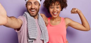 sportifs heureux